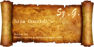 Szim Gusztáv névjegykártya