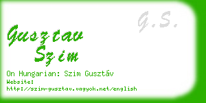 gusztav szim business card
