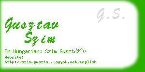 gusztav szim business card